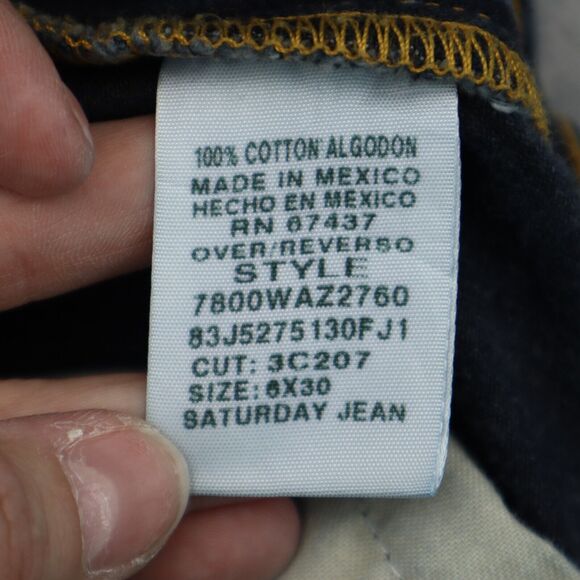 Ralph Lauren Pants Womens 6 Blue Flat Front Straight Pockets Casual Denim Jeans - Picture 6 of 16